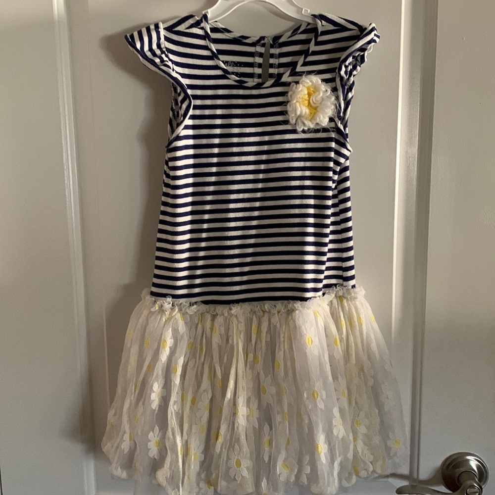 Marmellata Striped Daisy Dress